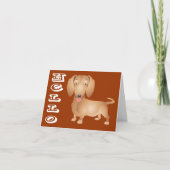 Pensez à vous Dachshund Chien Chien Note Carte (Devant)