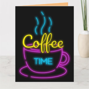 PENSEZ À VOUS LES CARTES DE SALUT DU CAFÉ NEON