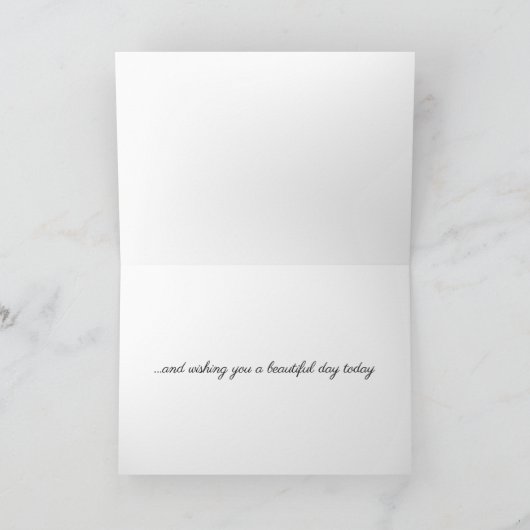 "Pensez à vous" Raindrops sur carte Rose (Intérieur)