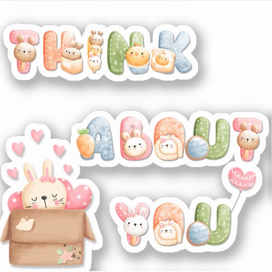 Pensez À Vous | Sticker en vinyle de Saint Valenti (Devant)