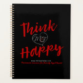 Pensez au joyeux logo noir planificateur (8,5 po x (Devant)