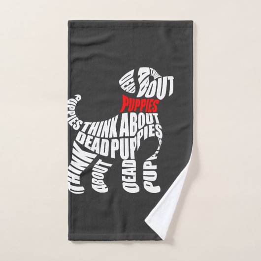 Pensez aux chiots blancs MORTS (Serviette à main)
