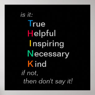 PENSEZ - avant de parler - affiche