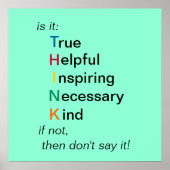 PENSEZ - avant de parler - affiche (Devant)