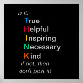 PENSEZ - avant de poster - poster (Devant)