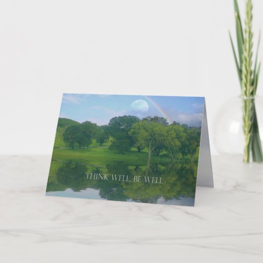 Pensez Bien Être Bonne Carte De Voeux (Devant)