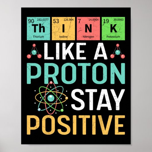 Pensez comme un proton Restez positif Tableau péri (Devant)