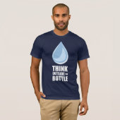Pensez en dehors de la bouteille - T-shirt de la (Devant entier)