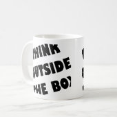 Pensez en dehors de la tasse drôle de boîte ou de (Devant gauche)