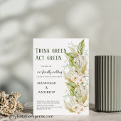 Pensez Green Act Green Eco-Friendly Poster Mariage