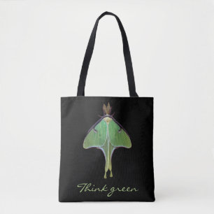 Pensez Green Luna Moth Jour des terres animal Sac