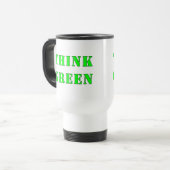 Pensez la tasse verte de voyage (Devant gauche)
