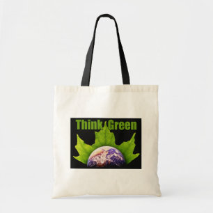 Pensez le sac fourre - tout vert
