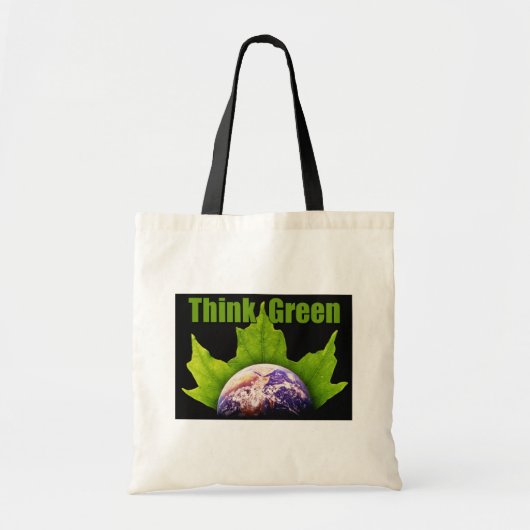 Pensez le sac fourre - tout vert (Devant)