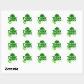 Pensez les autocollants verts (Feuille)