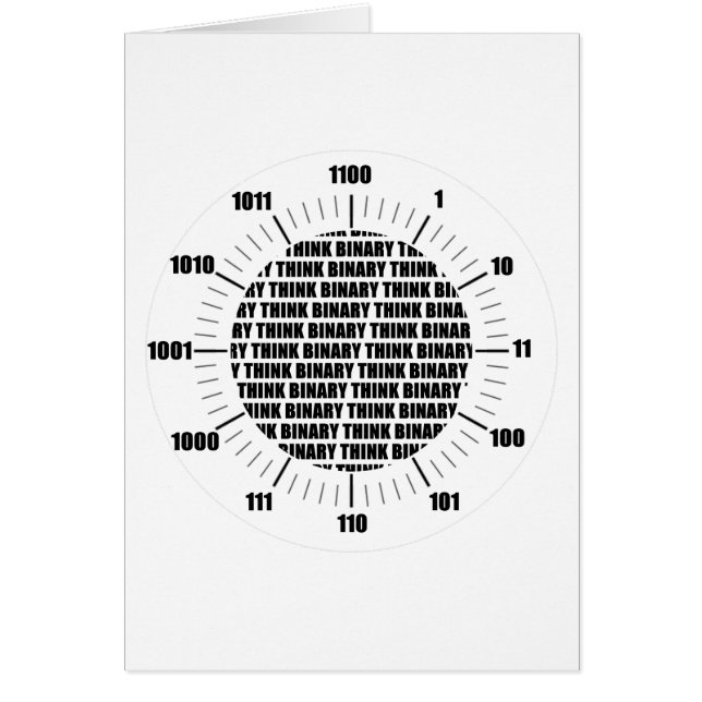 Pensez l'horloge binaire (l'humour de geek) (Devant)