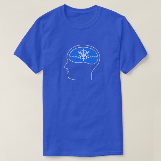 pensez neige ! et t-shirt de ski (Design devant)