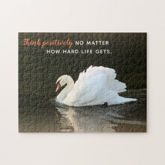 Pensez positivement Swan Jigsaw Puzzle (Horizontal)