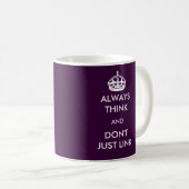 Pensez toujours et ne liez pas simplement la tasse (Devant droit)