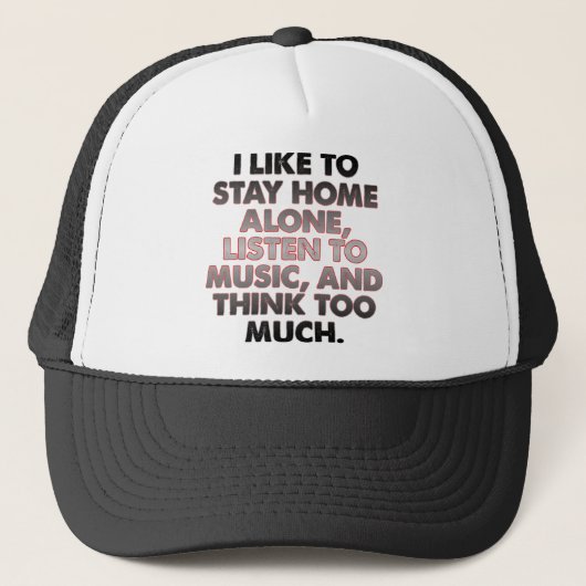 Pensez Trop Drôle Introverti Casquette (Devant)
