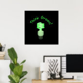 Pensez Vert ! Affiche (Bureau à domicile)