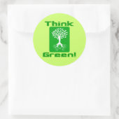 Pensez vert | Stickers de sensibilisation De l'env (Sac)