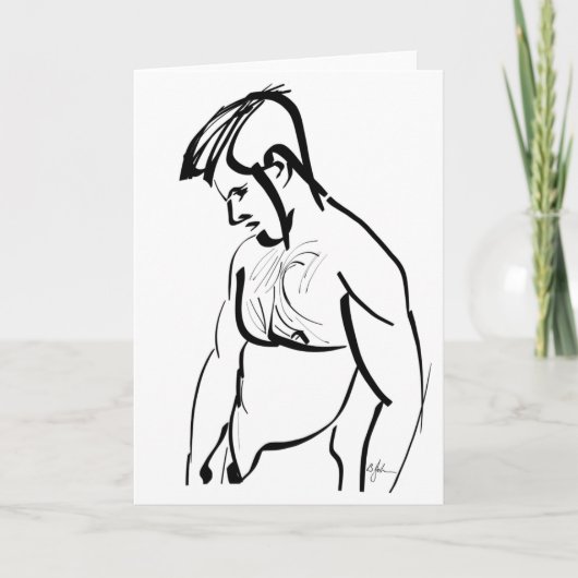 Pensief... Note-Kaart Feestdagen Kaart (Voorkant)