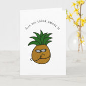 Pensieve ananas kaart (Gele Bloem)