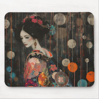 Pensieve vrouw in Kimono Muismat