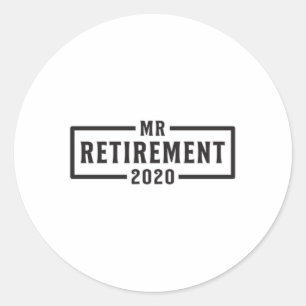 Pensioen 2020 Gepensioneerd Opa Gift Idee Ronde Sticker