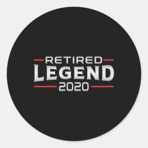 Pensioen 2020 Gepensioneerde opa pensioen grappig Ronde Sticker