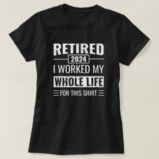 Pensioen 2024 Grappige geschenken officieel met pe T-shirt