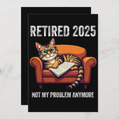 Pensioen 2025 Gepensioneerd 2025 Niet mijn problee Kaart (Voorkant / Achterkant)