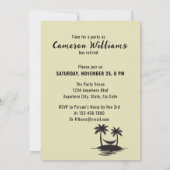 Pensioen afscheid Spanning Palm Tree hangmat Kaart (Achterkant)