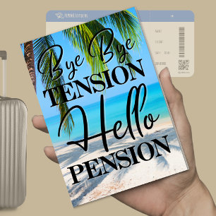 Pensioen Beach Scene Bye Bye Tension Party Kaart