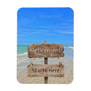 Pensioen begint hier! Sanibel Island Beach Magneet