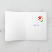 Pensioen beste wensen Kaart - Flower Power (Binnen)