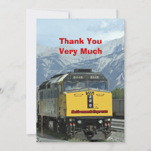 Pensioen dank u, Yellow Train Railroad Bedankkaart