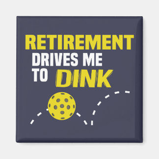 "Pensioen drijft me tot drinken" Pickleball Magnet Magneet
