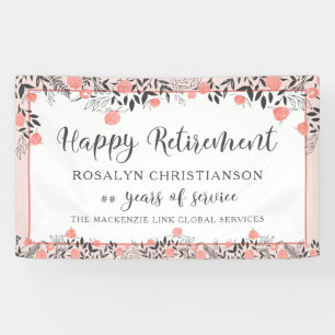 Pensioen ELK jaar Roos Gold Blush Floral Spandoek