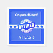 Pensioen Gefeliciteerd! gepersonaliseerd feest Servet (Voorkant)