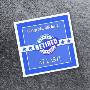 Pensioen Gefeliciteerd! gepersonaliseerd feest Servet