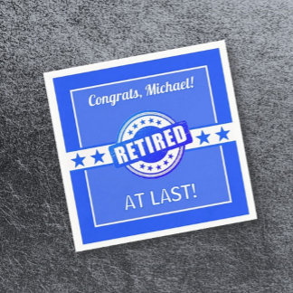 Pensioen Gefeliciteerd! gepersonaliseerd feest Servet