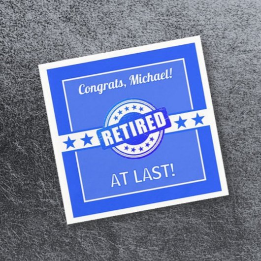 Pensioen Gefeliciteerd! gepersonaliseerd feest Servet