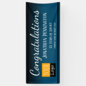 Pensioen Gefeliciteerd Voeg uw Logo toe Spandoek (Verticaal)