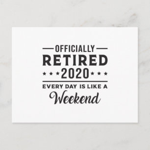 Pensioen Gepensioneerd 2020 Stoppen met Werken Fun Briefkaart
