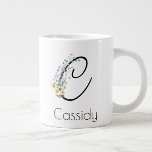 Pensioen gift werkgever monogram waterverf extra grote beker