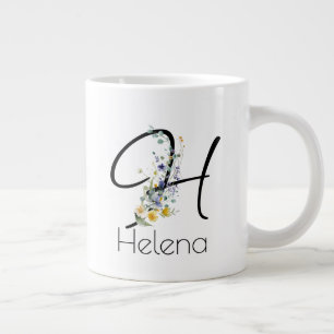 Pensioen gift werkgever monogram waterverf extra grote beker