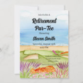 Pensioen golfbaan door het strand uitnodiging (Voorkant)