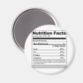 Pensioen Grappig Voeding label Magneet (Voorkant / Achterkant)